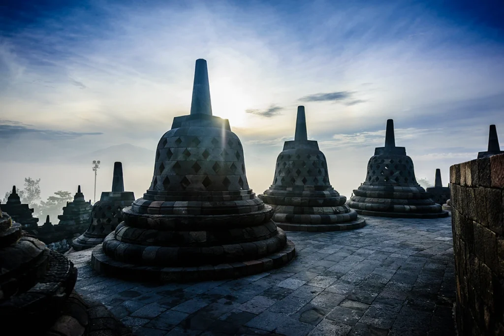 Monuments in Borobudur, Jawa Tengah, Indonesia